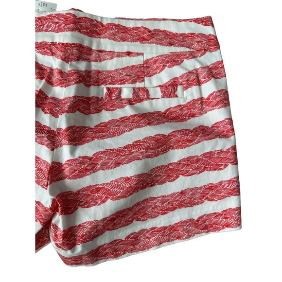 J CREW Rope Print Striped Stretch Shorts Size 8 NEW - Picture 8 of 9